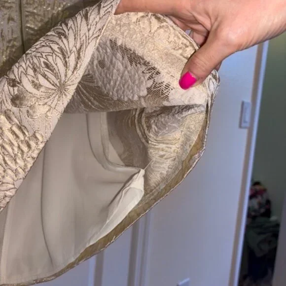 Lilly Pulitzer Ailani Dress Gold Metallic Shift - Size 12 - NWT - MSP $278 - Picture 8 of 14